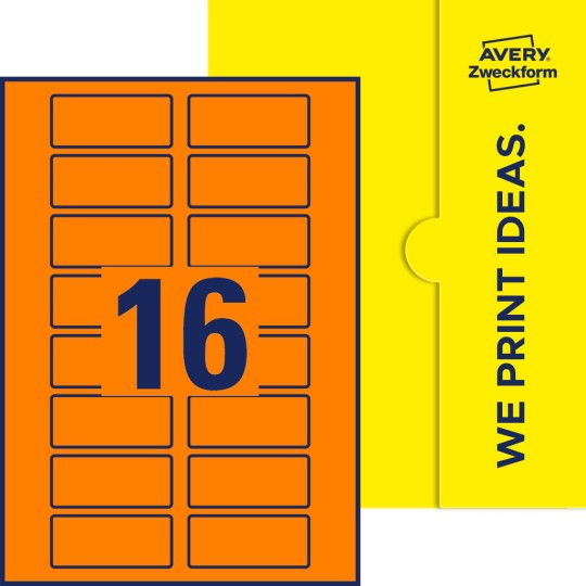 16 stk. etiketter pr. ark.
