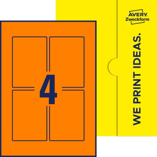 4 stk. etiketter pr. ark.