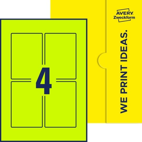 4 stk. etiketter pr. ark.