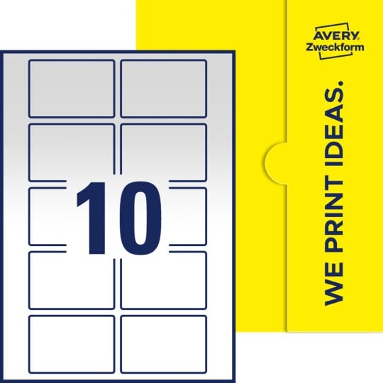 10 stk. etiketter pr. ark.