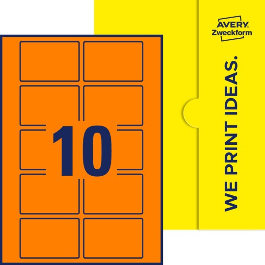10 stk. etiketter pr. ark.