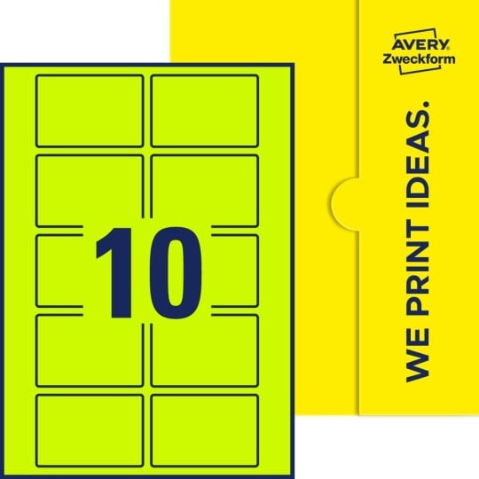 10 stk. etiketter pr. ark.
