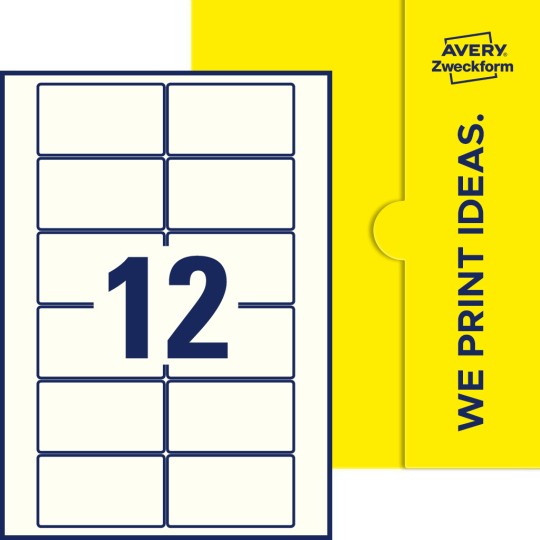 12 stk. etiketter pr. ark.