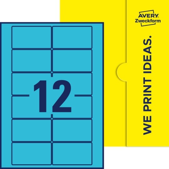 12 stk. etiketter pr. ark.