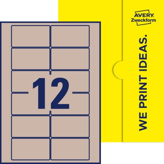 12 stk. etiketter pr. ark.