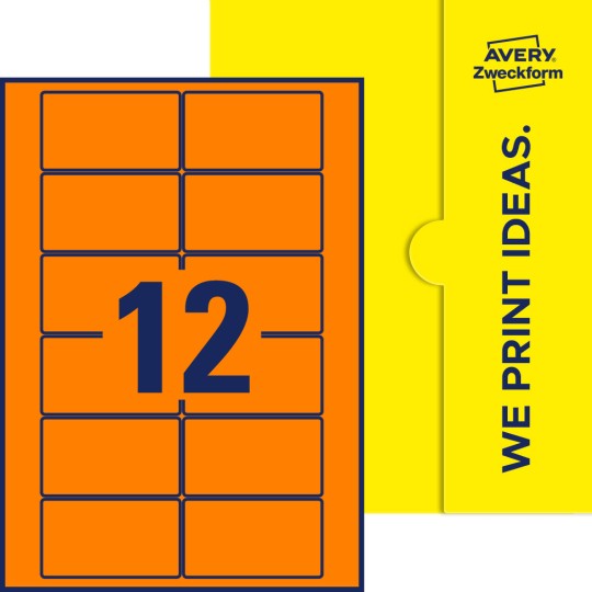 12 stk. etiketter pr. ark.