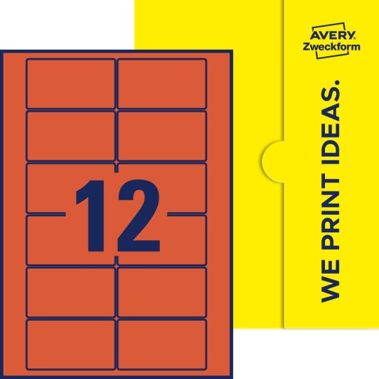 12 stk. etiketter pr. ark.