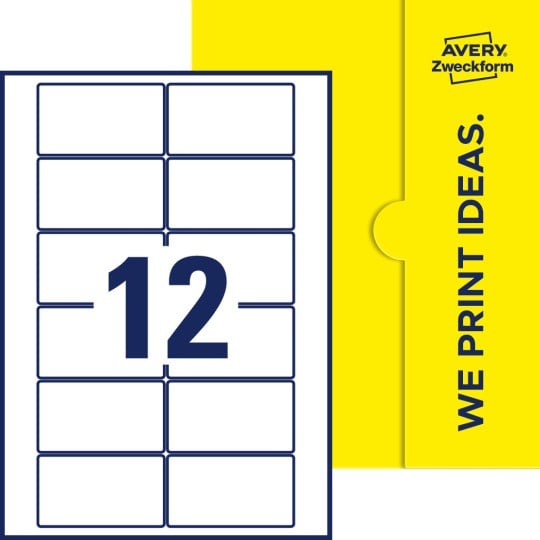 12 stk. etiketter pr. ark.
