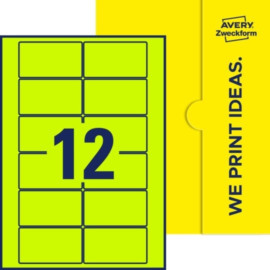 12 stk. etiketter pr. ark.