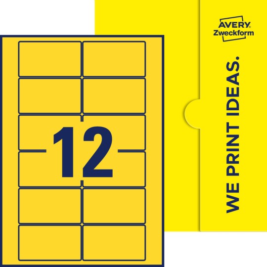 12 stk. etiketter pr. ark.