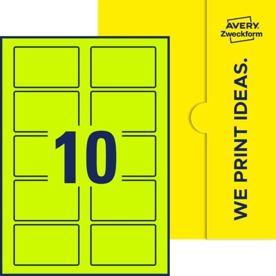 10 stk. etiketter pr. ark.