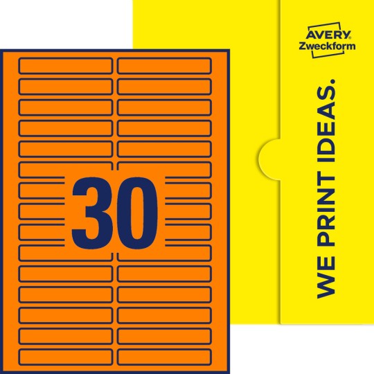 30 stk. etiketter pr. ark.