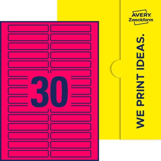 30 stk. etiketter pr. ark.