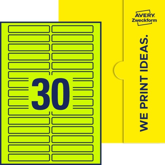 30 stk. etiketter pr. ark.
