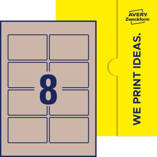8 stk. etiketter pr. ark.
