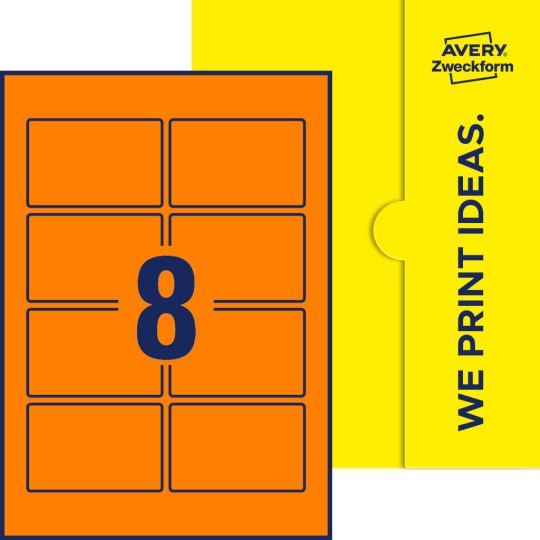 8 stk. etiketter pr. ark.