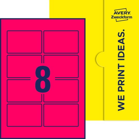 8 stk. etiketter pr. ark.