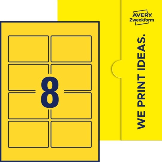 8 stk. etiketter pr. ark.