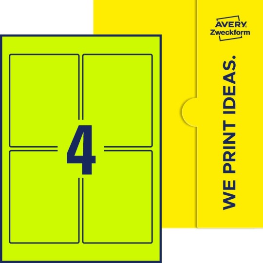 4 stk. etiketter pr. ark