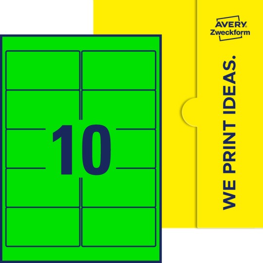 10 stk. etiketter pr. ark.