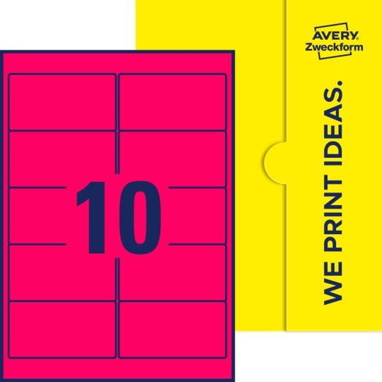 10 stk. etiketter pr. ark.