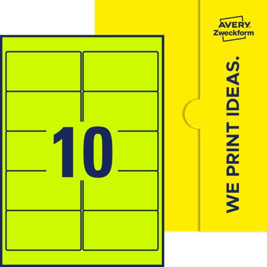 10 stk. etiketter pr. ark.