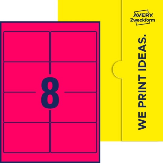 8 stk. etiketter pr. ark.