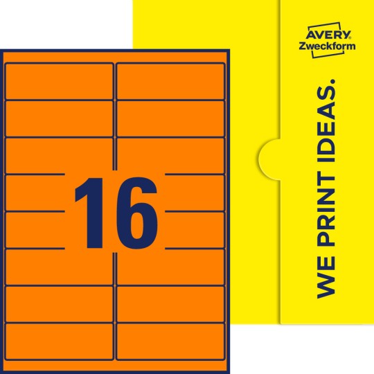 16 stk. etiketter pr. ark.