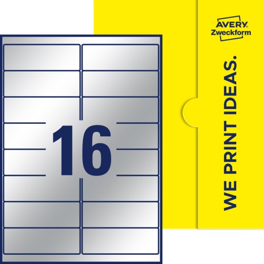 16 stk. etiketter pr. ark.