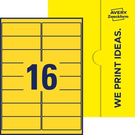 16 stk. etiketter pr. ark.