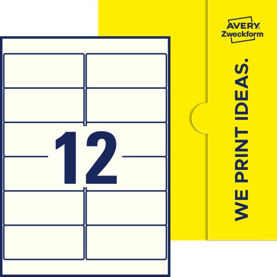 12 stk. etiketter pr. ark.