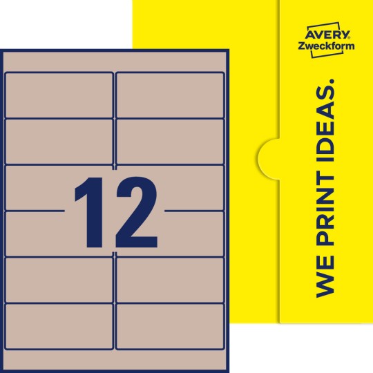 12 stk. etiketter pr. ark.