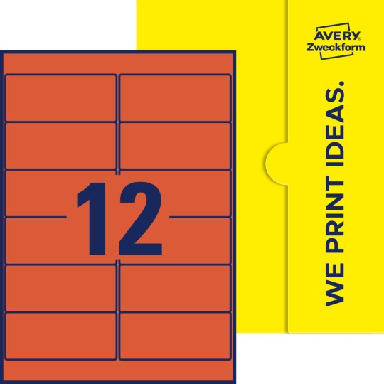 12 stk. etiketter pr. ark.