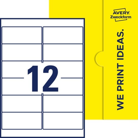 12 stk. etiketter pr. ark.