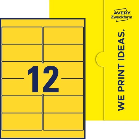 12 stk. etiketter pr. ark.