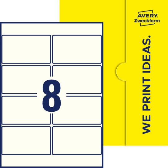 8 stk. etiketter pr. ark.