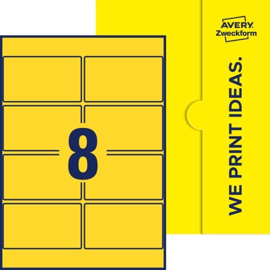 8 stk. etiketter pr. ark.