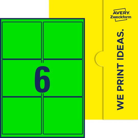 6 stk. etiketter pr. ark.