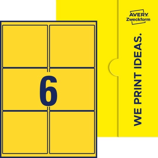 6 stk. etiketter pr. ark.