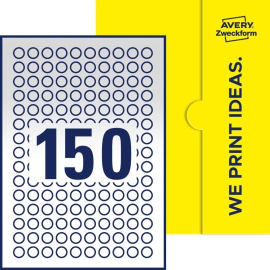 150 stk. etiketter pr. ark.