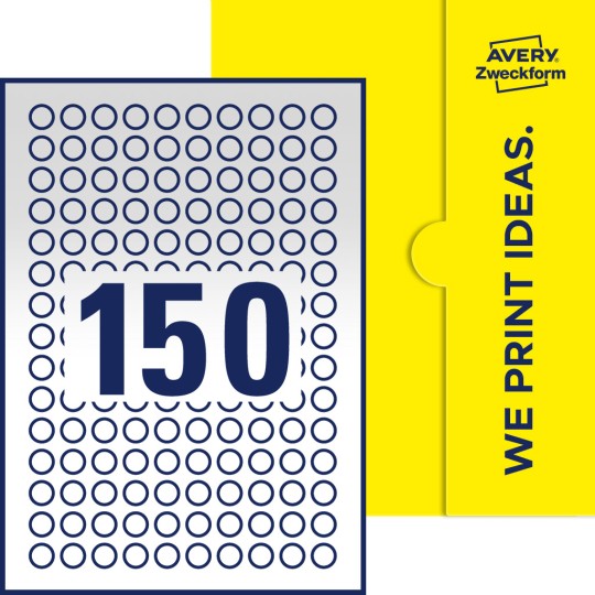 150 stk. etiketter pr. ark.