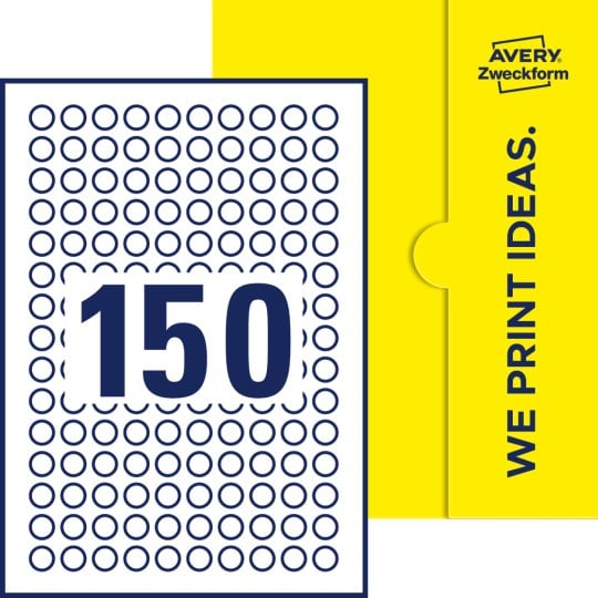 150 stk. etiketter pr. ark.