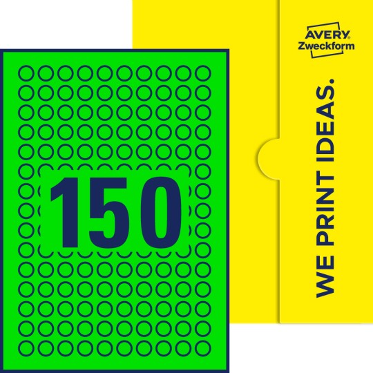 150 stk. etiketter pr. ark.