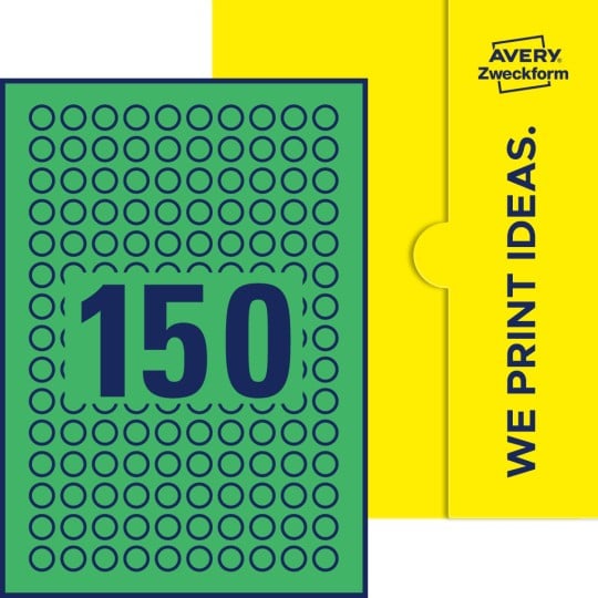150 stk. etiketter pr. ark.