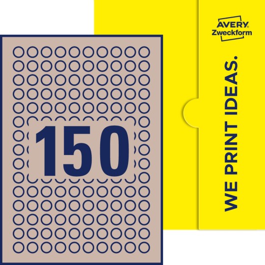 150 stk. etiketter pr. ark.