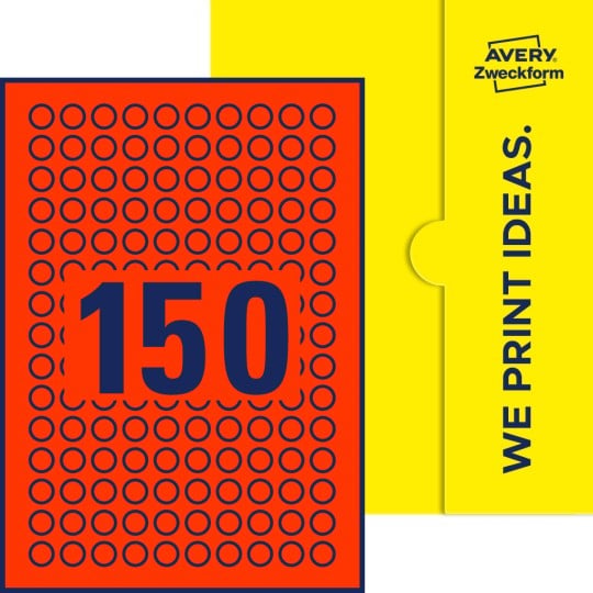 150 stk. etiketter pr. ark.