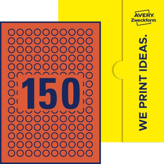 150 stk. etiketter pr. ark.