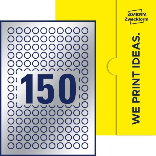 150 stk. etiketter pr. ark.