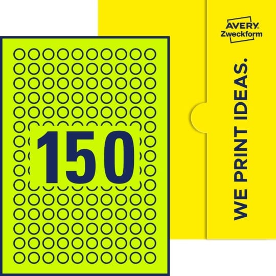 150 stk. etiketter pr. ark.
