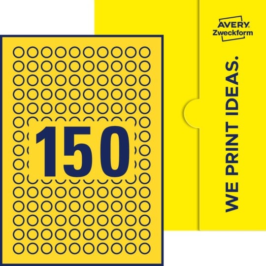 150 stk. etiketter pr. ark.